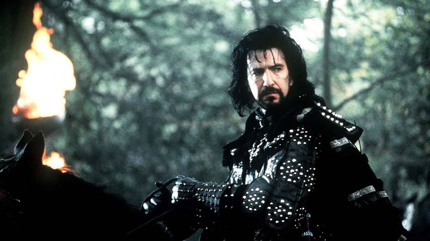 Alan Rickman als George, Sheriff von Nottingham in "Robin Hood – König der Diebe" 1991