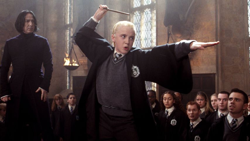 Alan Rickman und Tom Felton in "Harry Potter und die Kammer des Schreckens"