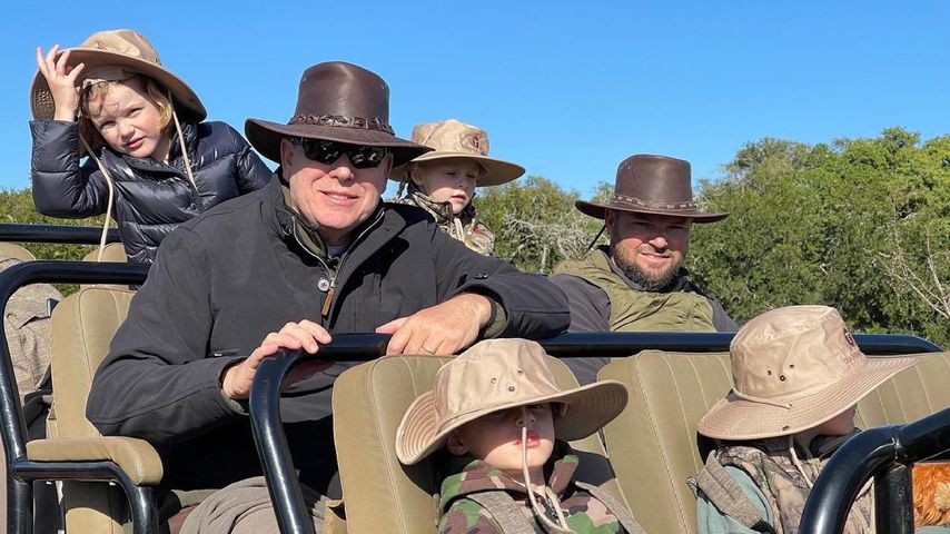 Albert II. von Monaco mit seinen Kindern