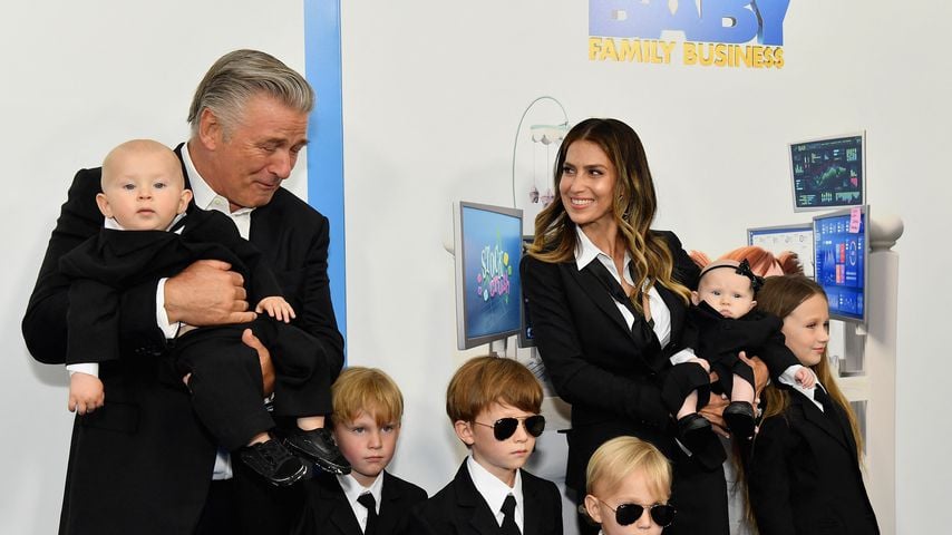 Alec Baldwin, seine Frau Hilaria Baldwin und ihre Kinder bei der Premiere von "Boss Baby 2"