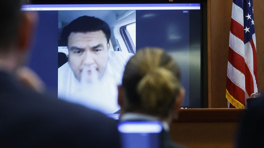Alejandro Romeros Video-Aussage im Gerichtssaal