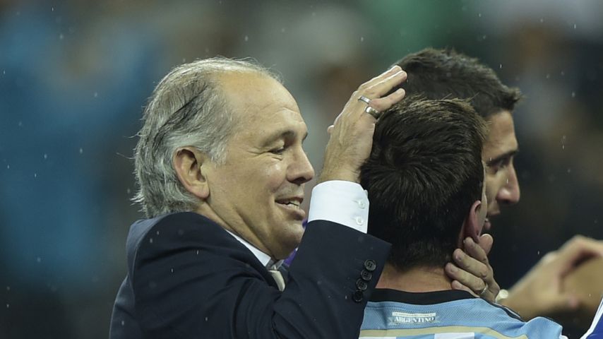 Alejandro Sabella und Lionel Messi bei der WM 2014 in Brasilien