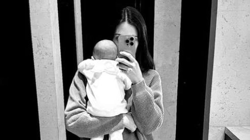Alessandra de Osma mit Baby Alexia, März 2024