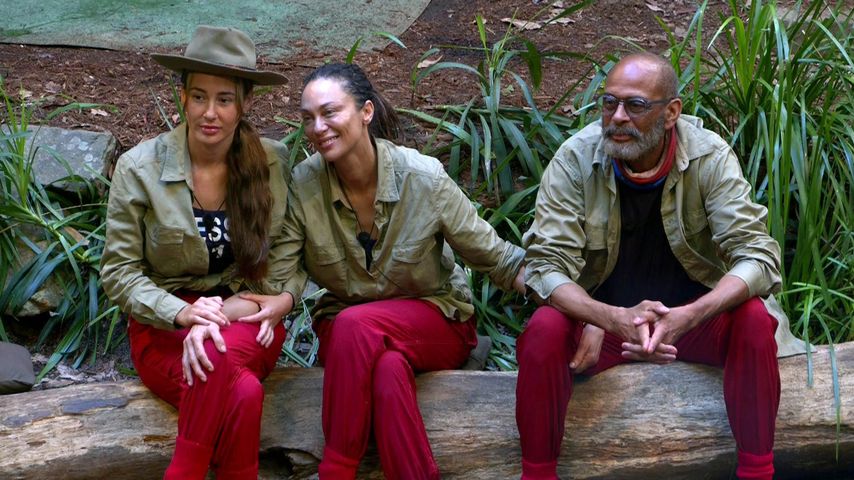 Alessia Herren, Lilly Becker und Pierre Sanoussi-Bliss im Dschungelcamp 2025