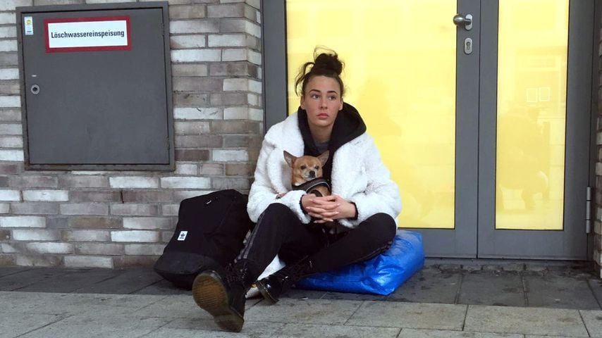 Alessia Herren und ihr Hund Gucci bei "Prominent und obdachlos"