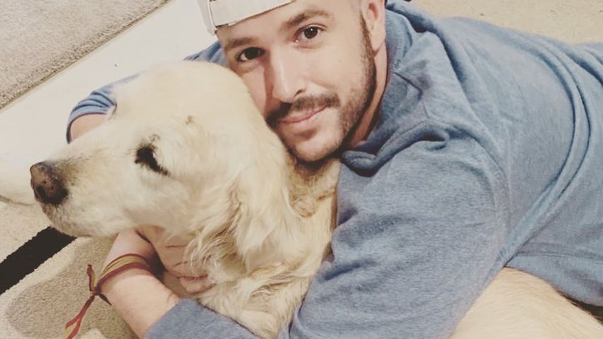 Álex Lequio mit seinem Hund, Dezember 2019