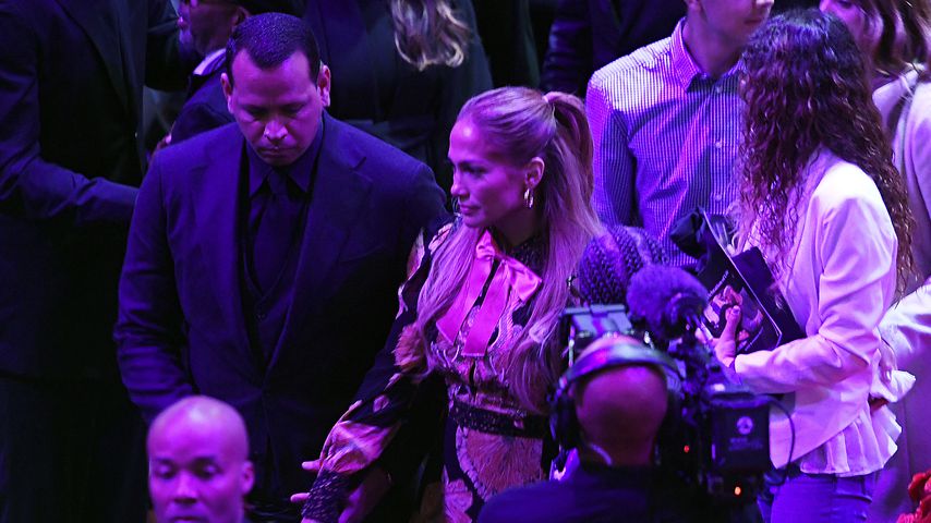 Alex Rodriguez und Jennifer Lopez bei Kobe Bryants Trauerfeier in L.A. im Februar 2020