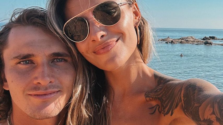 Alex Zverev und Sophia Thomalla im September 2023 auf Korsika