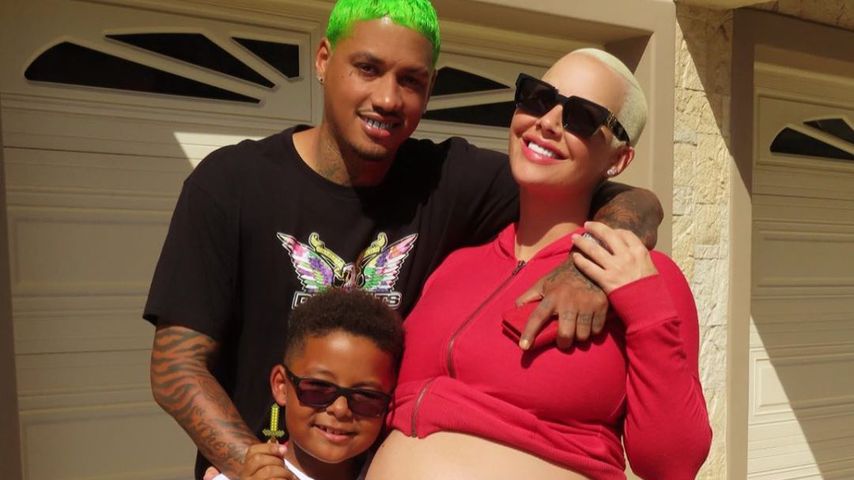 Rapper Alexander Edwards mit Freundin Amber Rose und deren Sohn Sebastian