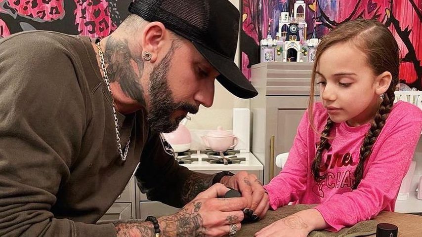 AJ McLean mit seiner Tochter Tochter Ava Jaymes