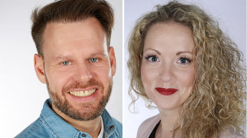 Collage: Alexander und Cindy, "Hochzeit auf den ersten Blick"-Paar 2019