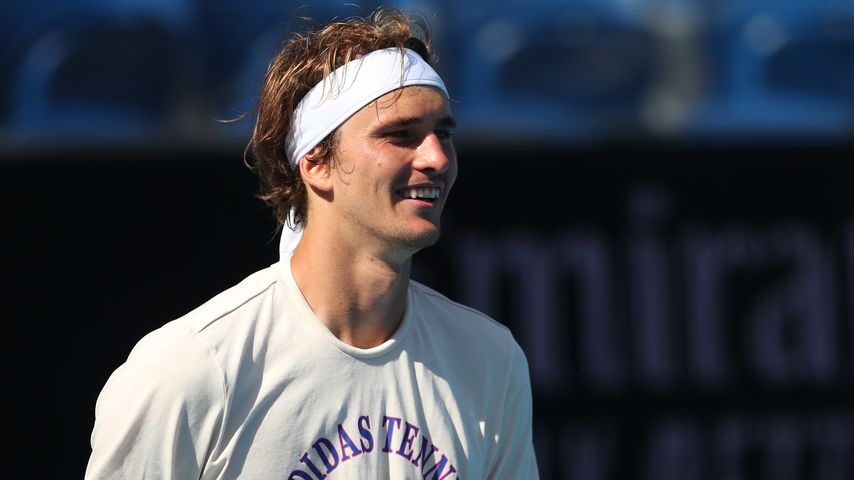 Alexander Zverev beim Match gegen Dirk Nowitzki