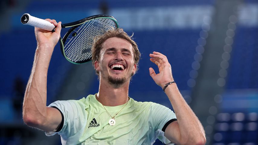 Alexander Zverev nach seinem Olympiasieg in Tokio am 1. August 2021