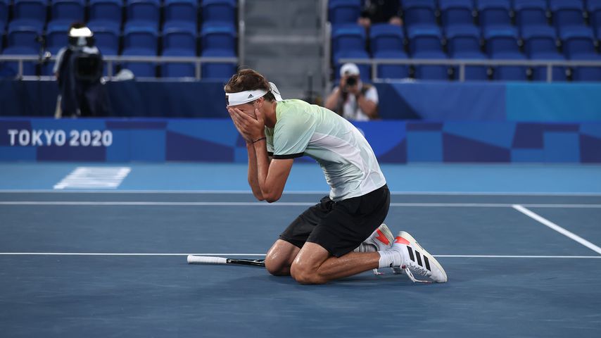 Alexander Zverev bei seinem Olympia-Sieg im Tennis-Einzelfinale, August 2021