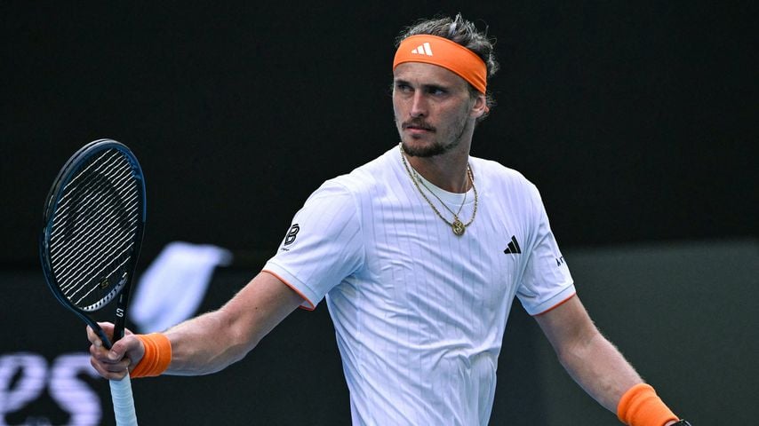 Alexander Zverev im Halbfinale der Australian Open gegen Carlos Alcaraz in Melbourne, 2026
