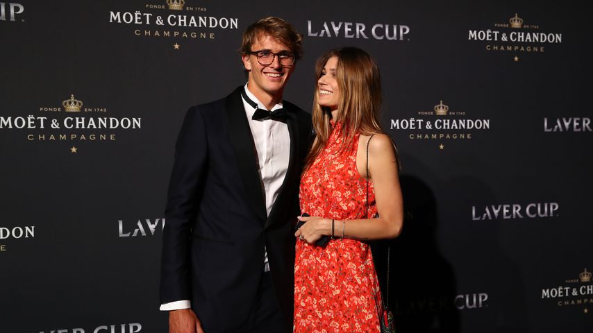 Alexander Zverev und Olga Sharypova am 19. September 2019 bei der Laver Cup Gala in Genf