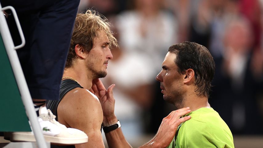 Alexander Zverev und Rafael Nadal bei den French Open
