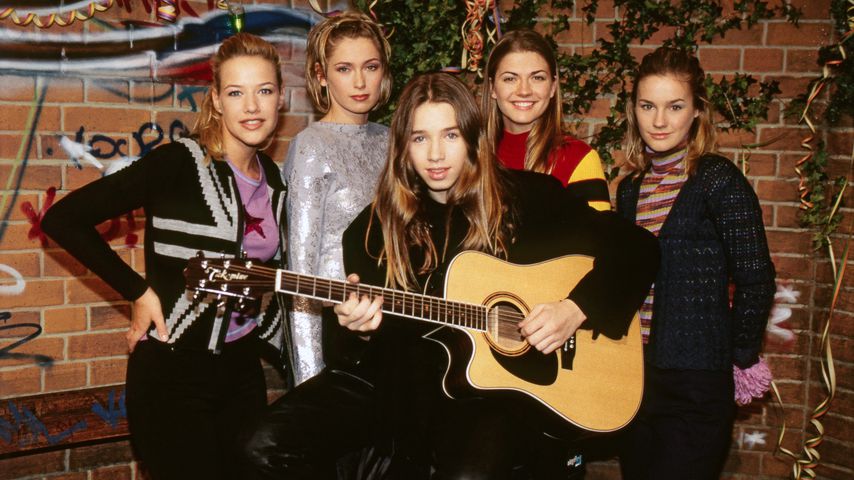 Alexandra Neldel, Fenja Rühl, Gil Ofarim, Romana Pollak und Rhea Harder bei GZSZ 1992