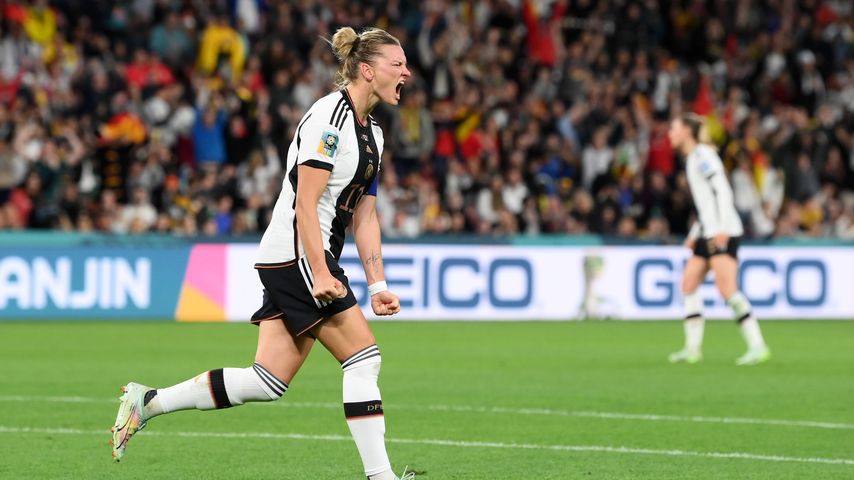 Alexandra Popp jubelt nach ihrem Tor bei der WM 2023
