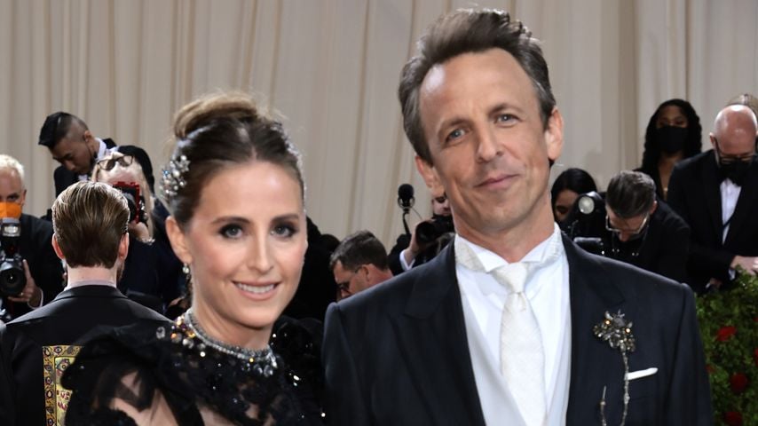 Alexi Ashe and Seth Meyers im Mai 2022