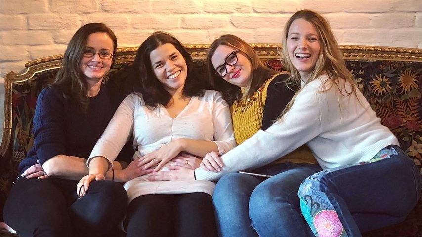 Alexis Bledel, America Ferrera, Amber Tamblyn und Blake Lively im Jahr 2018