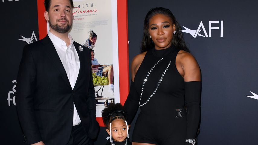 Serena Williams mit ihrem Mann Alexis Ohanian und ihrer Tochter Olympia