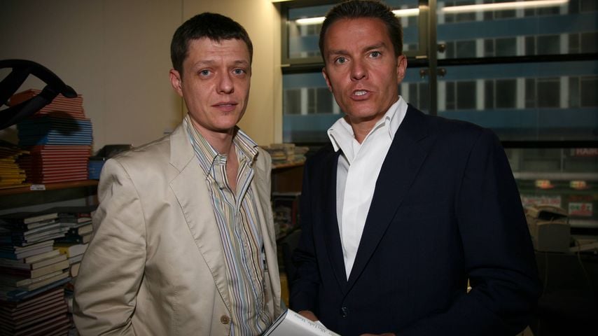 Alfons Haider mit seinem Manager Christoph Waltenberger in Wien, 26. April 2006