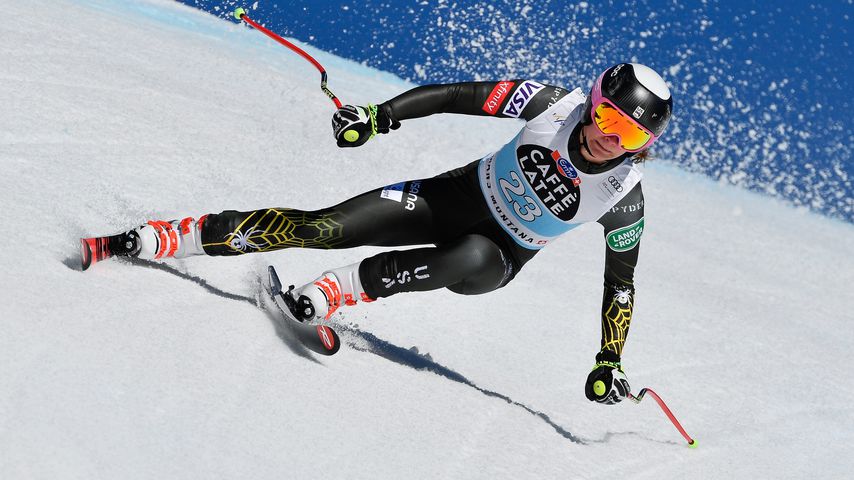 Alice Merryweather beim Ski World Cup in der Schweiz im Februar 2020