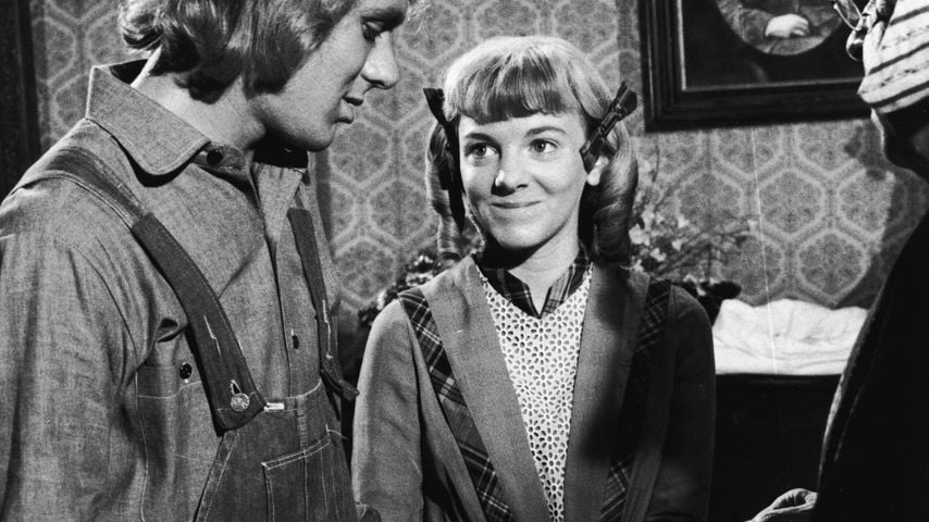 Alison Arngrim und Bob Marsic in einer Szene aus "Unsere kleine Farm", 1977
