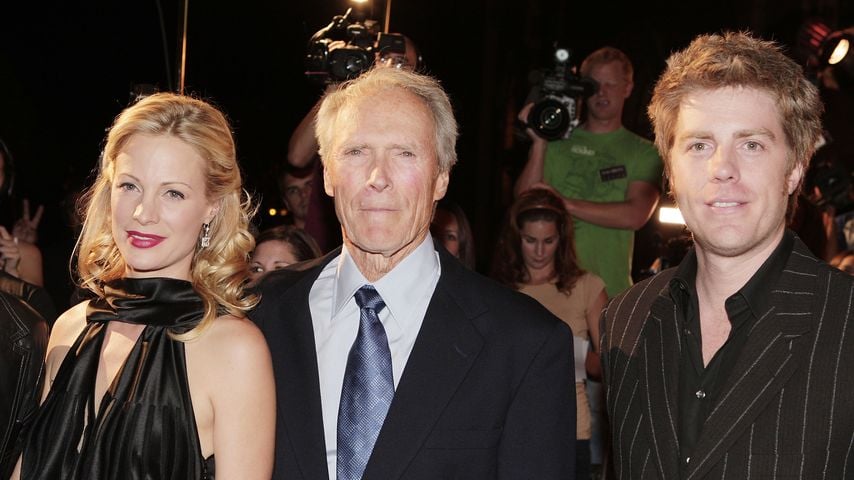 Clint Eastwood mit Tochter Alison und Sohn Kyle, Oktober 2007