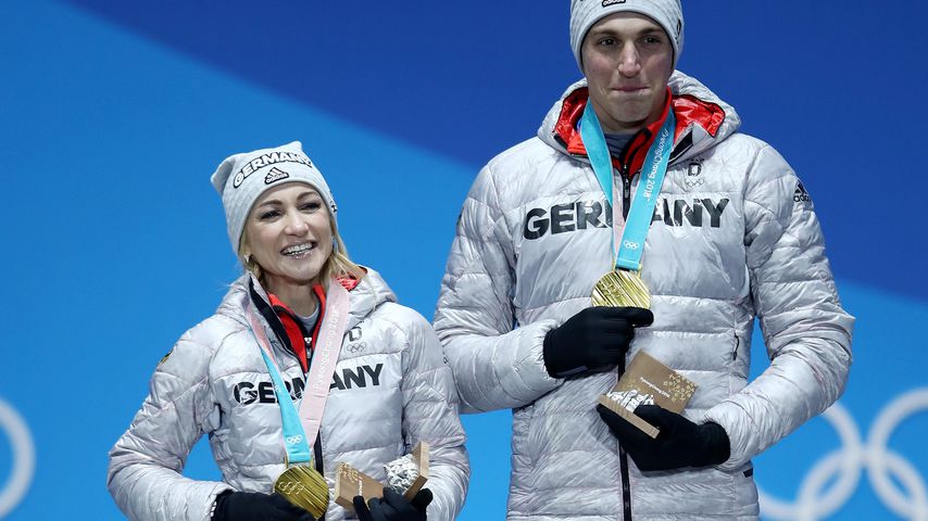 Aljona Savchenko und Bruno Massot, Olympia-Sieger im Eiskunstlauf 2018