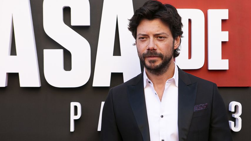 Schauspieler Álvaro Morte bei der Premiere der dritten Staffel "Haus des Geldes", 2019 in Madrid