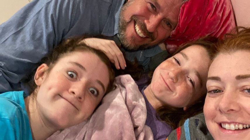 Alyson Hannigan mit ihrer Familie