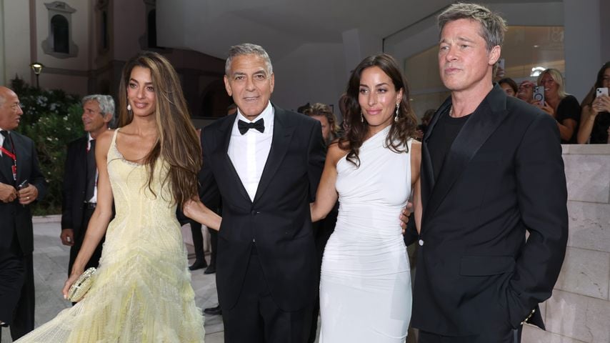 Amal Clooney, George Clooney, Ines de Ramon und Brad Pitt, 2024