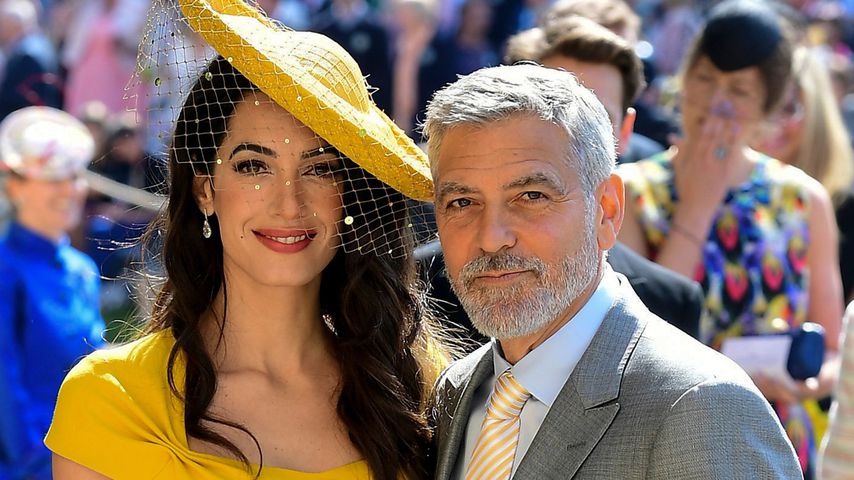 Amal und George Clooney auf der Hochzeit von Harry und Meghan, 2018