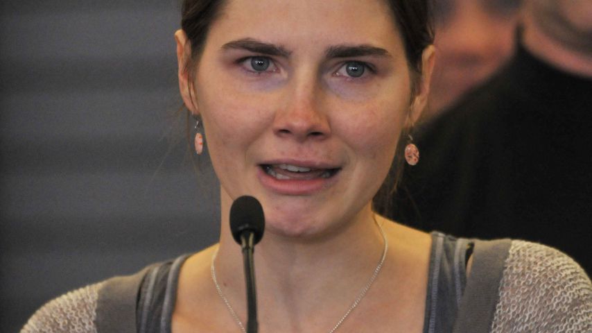 Amanda Knox während einer Pressekonferenz in Seattle 2011