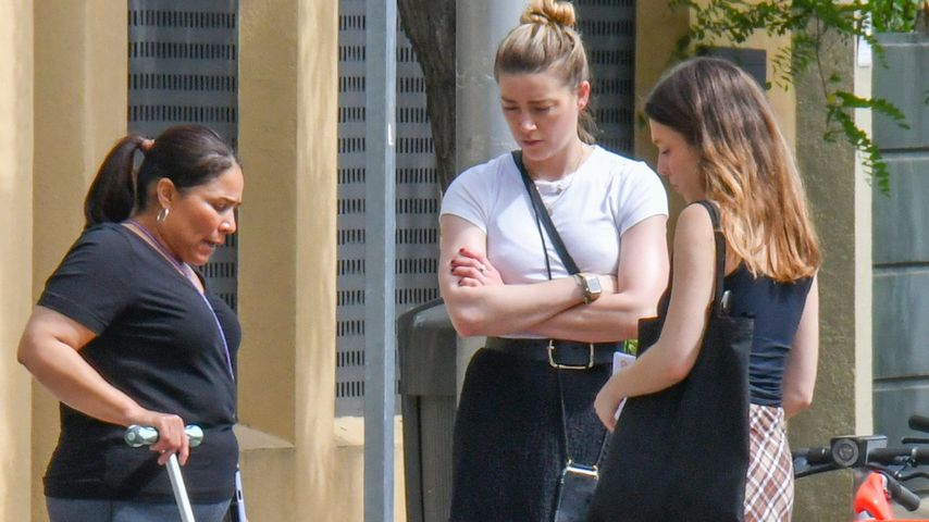 Amber Heard mit ihrer Tochter, ihrer Nanny und einer Freundin in Madrid im Mai 2023
