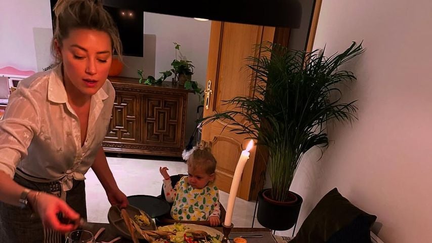 Amber Heard mit ihrer Tochter Oonagh