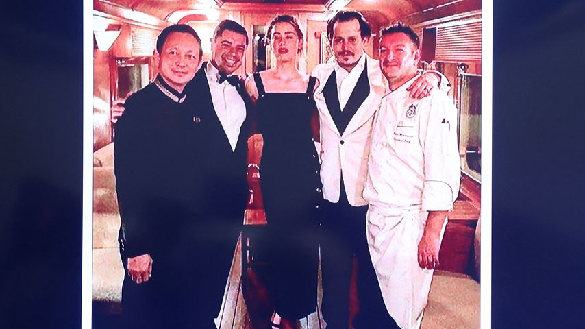 Beweisfoto aus dem Gerichtssaal, Amber Heard und Johnny Depp in den Flitterwochen