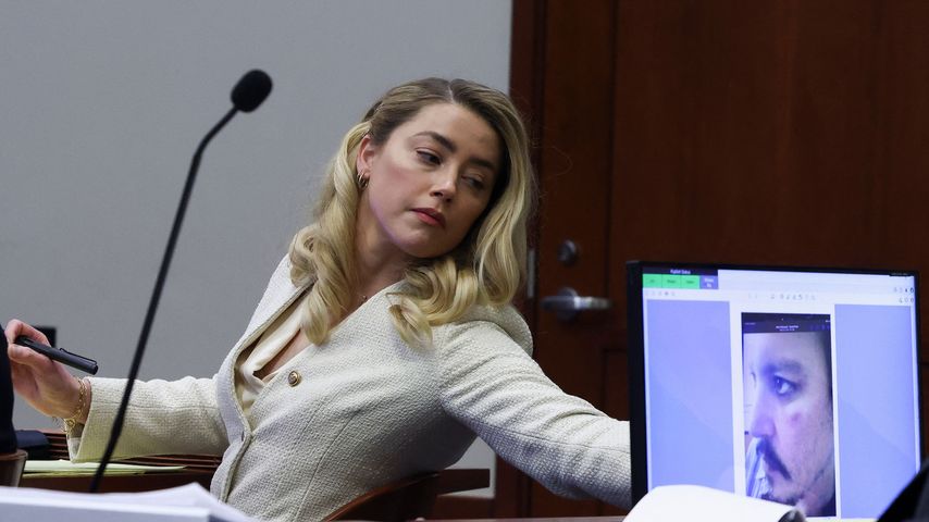 Amber Heard während des Prozesses gegen Johnny Depp, April 2022