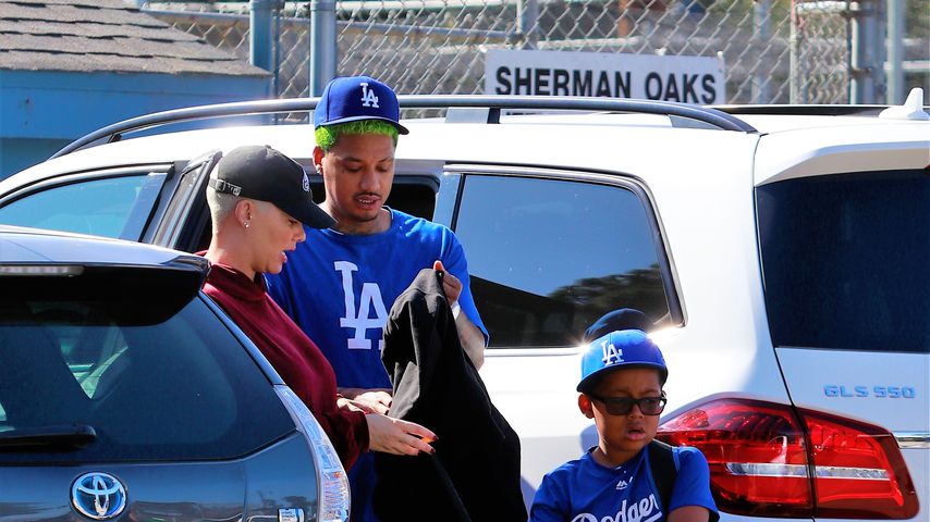 Amber Rose, Alexander Edwards und Sebastian Taylor Thomaz im November 2019 in Studio City