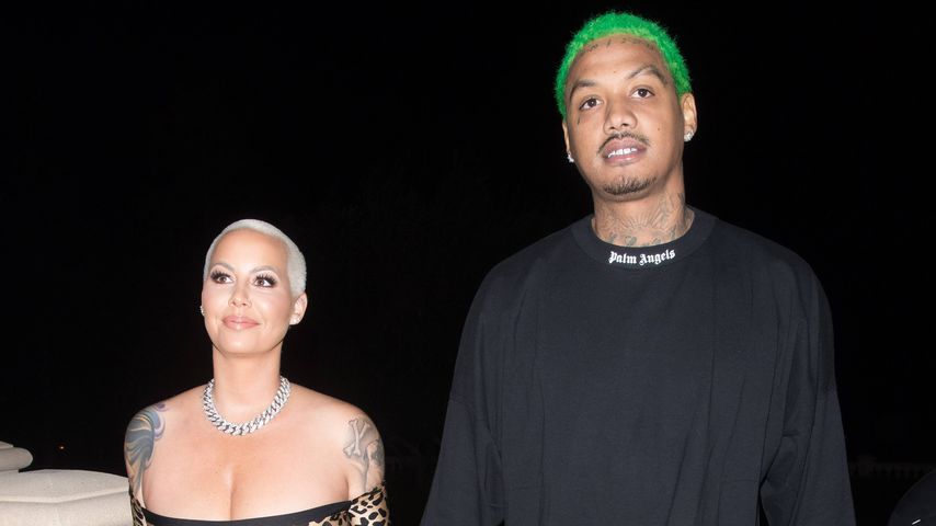 Leoparden-Look: Neu-Mama Amber Rose im hautengen Einteiler!