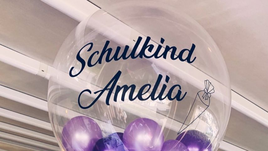 Amelia Starks Luftballon zur Einschulung