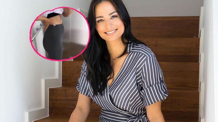 Kleine Wölbung: Amira Pocher zeigt ihr Baby-Bäuchlein