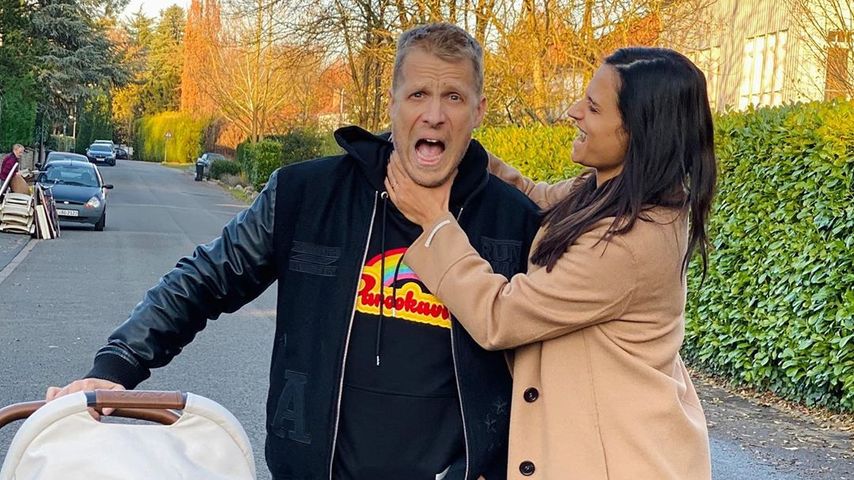 Amira Aly und Oliver Pocher mit dem gemeinsamen Sohn im Januar 2020