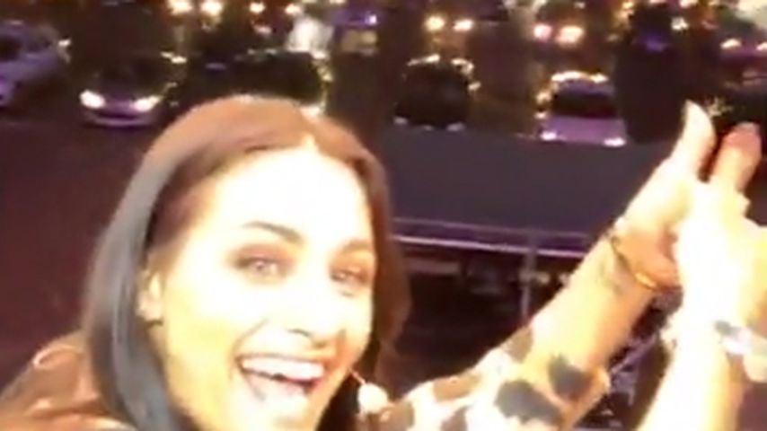 Amira Pocher im Autokino in Hannover