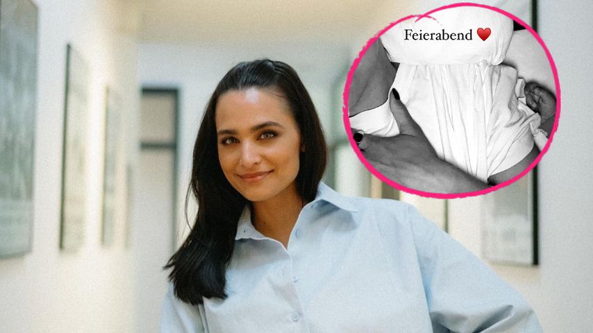 Seltener Einblick: Amira Pocher zeigt sich mit Baby im Bett