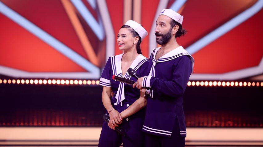 Amira Pocher und Massimo Sinató im April 2022
