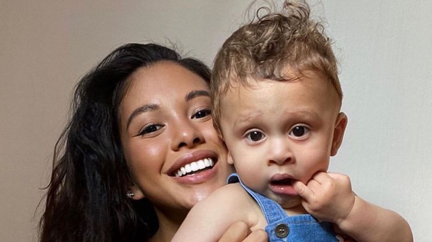 Ammika Harris und ihr Sohn Aeko Catori im Jahr 2020