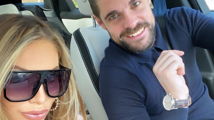 Amy Childs mit ihrem Partner Tim, Mai 2020